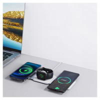 Dudao A11N 15W 3in1 Inductive Charger - White + USB-C / USB-C Cable