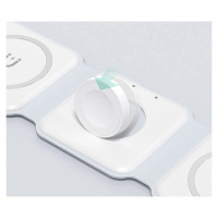Dudao A11N 15W 3in1 Inductive Charger - White + USB-C / USB-C Cable
