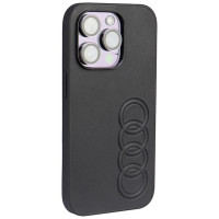 Audi Synthetic Leather iPhone 14 Pro 6.1" black/black hardcase AU-TPUPPCIP14P-TT/D1-BK