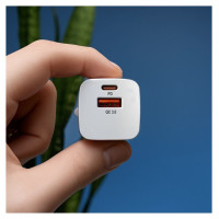 Wozinsky CMWCW 20W USB-C / USB-A wall charger - white