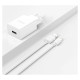 Dudao A4EU USB-A 2.1A wall charger - white + USB-A - Lightning cable