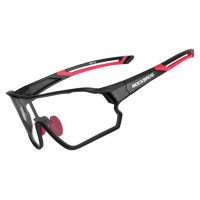 Rockbros 10135 photochromic UV400 cycling glasses - black and red