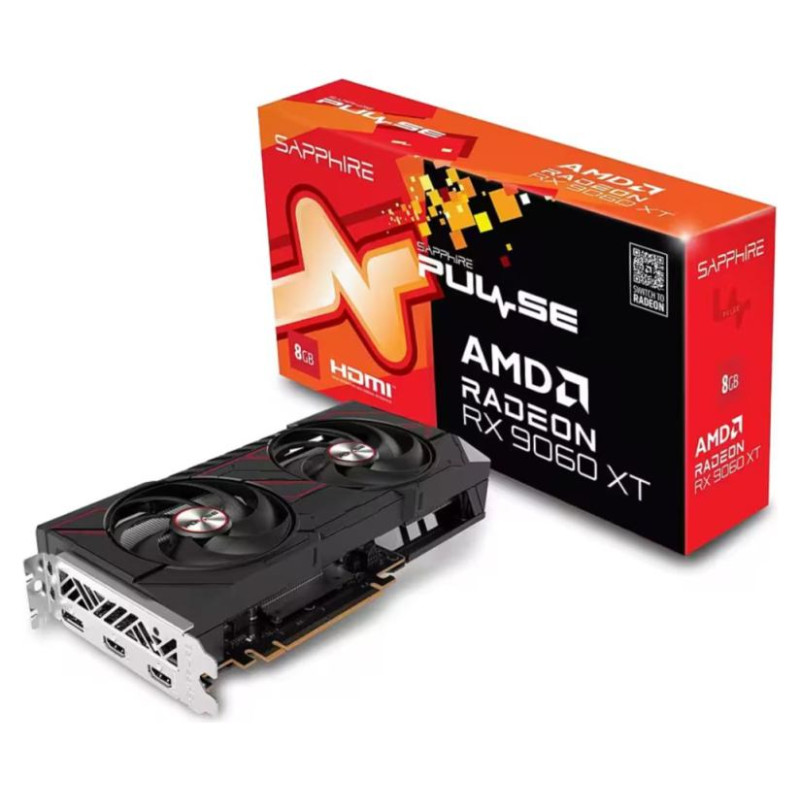 Sapphire PULSE AMD Radeon RX 9060 XT OC 8GB GDDR6 8-bit DP 2x HDMI