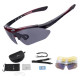 Rockbros 10001 polarizing cycling glasses - black and red