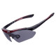 Rockbros 10001 polarizing cycling glasses - black and red