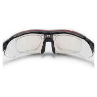 Rockbros 10001 polarizing cycling glasses - black and red