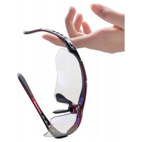 Rockbros 10001 polarizing cycling glasses - black and red
