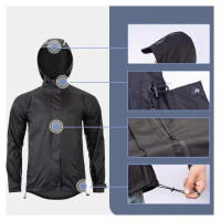 Rockbros YPY013BK3XL Rain Jacket Breathable Windproof XXXL - Black