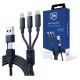 3Mk Protection 3mk Hyper Cable 3in1 USB-A - USB-C / USB-C - micro USB - Lightning 1.5m - black