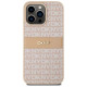 Dkny Leather Mono Stripe & Metal Logo case for iPhone 15 Pro Max - pink