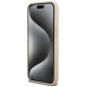 Dkny Leather Mono Stripe & Metal Logo case for iPhone 15 Pro Max - pink