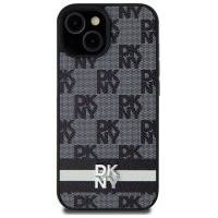 Dkny Leather Checkered Mono Pattern & Printed Stripes case for Samsung Galaxy S24+ - black