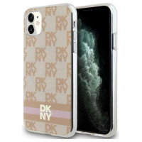 Dkny IML Checkered Mono Pattern & Printed Stripes MagSafe case for iPhone 11 / Xr - pink