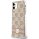 Dkny IML Checkered Mono Pattern & Printed Stripes MagSafe case for iPhone 11 / Xr - pink