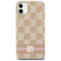 Dkny IML Checkered Mono Pattern & Printed Stripes MagSafe case for iPhone 11 / Xr - pink