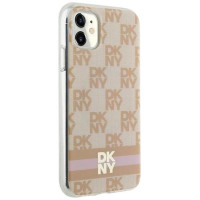 Dkny IML Checkered Mono Pattern & Printed Stripes MagSafe case for iPhone 11 / Xr - pink