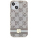 Dkny IML Checkered Mono Pattern & Printed Stripes MagSafe case for iPhone 15 / 14 / 13 - beige