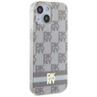 Dkny IML Checkered Mono Pattern & Printed Stripes MagSafe case for iPhone 15 / 14 / 13 - beige