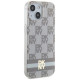 Dkny IML Checkered Mono Pattern & Printed Stripes MagSafe case for iPhone 15 / 14 / 13 - beige