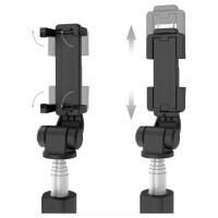 Tech-Protect L01S Bluetooth Selfie Stick with Tripod up to 70cm - Black