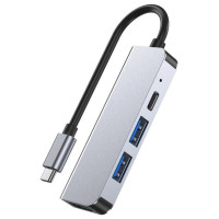 Tech-Protect HUB Tech-Protect V2 4in1 USB-C - USB-A 3.0 / USB-A 2.0 / USB-C / HDMI - gray