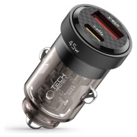 Tech-Protect CC45W Car Charger USB-C PD 45W / USB-A QC 3.0 - Black