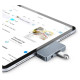 Tech-Protect HUB Tech-Protect V6 4in1 USB-C - USB-A 3.0 / USB-C PD100W / HDMI / mini jack 3.5mm - gray
