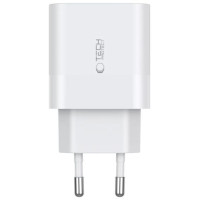 Tech-Protect C20W 2x USB-C PD 20W charger with USB-C / USB-C cable - white