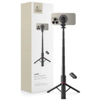 Tech-Protect L06S Bluetooth magnetic selfie stick with MagSafe, remote control, tripod up to 82cm and 360 head - black