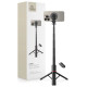 Tech-Protect L06S Bluetooth magnetic selfie stick with MagSafe, remote control, tripod up to 82cm and 360 head - black