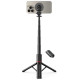 Tech-Protect L06S Bluetooth magnetic selfie stick with MagSafe, remote control, tripod up to 82cm and 360 head - black