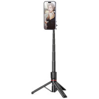 Tech-Protect L06S Bluetooth magnetic selfie stick with MagSafe, remote control, tripod up to 82cm and 360 head - black