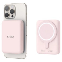 Tech-Protect LifeMag PB11 Powerbank with MagSafe 10000mAh 15W USB-C port - pink + USB-C cable
