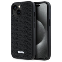 Dkny 3D Rubber Repeat Pattern case for iPhone 15 Plus - black