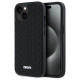 Dkny 3D Rubber Repeat Pattern case for iPhone 15 Plus - black