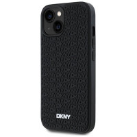 Dkny 3D Rubber Repeat Pattern case for iPhone 15 Plus - black