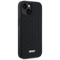 Dkny 3D Rubber Repeat Pattern case for iPhone 15 Plus - black
