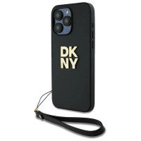 Dkny Wrist Strap Stock Logo case for iPhone 15 Pro Max - black