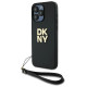 Dkny Wrist Strap Stock Logo case for iPhone 15 Pro Max - black