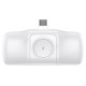 Wozinsky WF16-YCS 5000mAh 15W USB-C Mini Power Bank with Built-in USB-C Cable and Apple Watch Charger - White