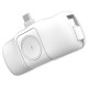 Wozinsky WF16-YCS 5000mAh 15W USB-C Mini Power Bank with Built-in USB-C Cable and Apple Watch Charger - White