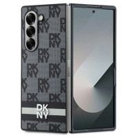 Dkny Checkered Pattern Printed Stripes case for Samsung Galaxy Z Fold 6 - black