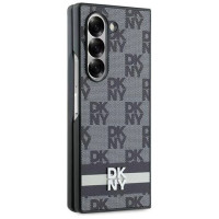 Dkny Checkered Pattern Printed Stripes case for Samsung Galaxy Z Fold 6 - black