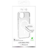 Puro Lite Mag Pro MagSafe Silicone Case for iPhone 15 - Transparent