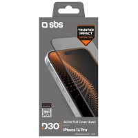 SBS Tempered Glass D3O with frame for iPhone 16 Pro