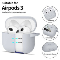 Tech-Protect Silicone Hook Case for Apple AirPods 3 - Gray