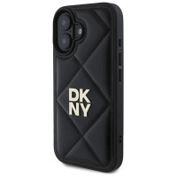 Dkny Quilted Stack Logo iPhone 16 Case - Black