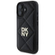 Dkny Quilted Stack Logo iPhone 16 Case - Black