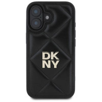 Dkny Quilted Stack Logo iPhone 16 Case - Black