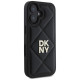 Dkny Quilted Stack Logo iPhone 16 Case - Black